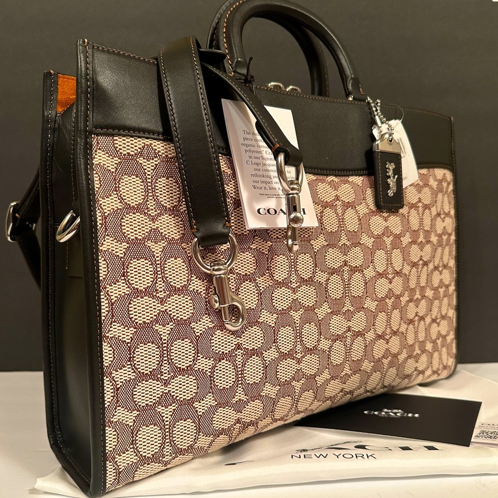 Coach 1941 Rogue Brief in Signature Textile Jacquard - CC114 - NWT